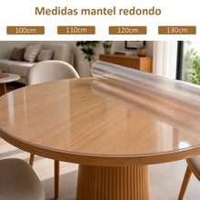 Cargar imagen en el visor de la galería, Protector de Mesa Transparente de PVC, Mantel Grueso 1,5 mm Impermeable, Anti manchas -Mesa Rectangular y Redonda

