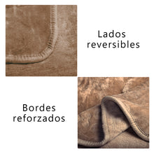 Cargar imagen en el visor de la galería, Manta Gruesa Reversible 180x230 cm para Sofá o Cama- Marrón
