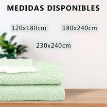 Cargar imagen en el visor de la galería, Manta o Colcha 4 Estaciones de Algodón- Verde
