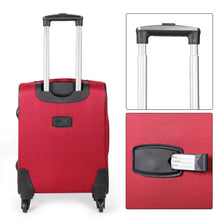 Cargar imagen en el visor de la galería, Juego de Maletas 3pcs Cabina, Mediana y Grande de Tela, Maleta Expandible- Rojo
