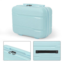 Cargar imagen en el visor de la galería, Juego de 4 Maletas de Viaje Neceser, Cabina, Mediana y Grande de Polipropileno- Azul Claro
