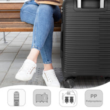 Cargar imagen en el visor de la galería, Juego de 2 Maletas de Viaje Cabina y Mediana- Negro
