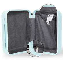 Cargar imagen en el visor de la galería, Juego de 4 Maletas de Viaje Neceser, Cabina, Mediana y Grande de Polipropileno- Azul Claro
