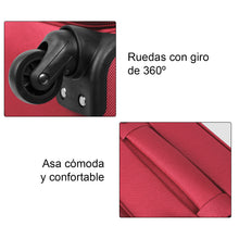 Cargar imagen en el visor de la galería, Juego de Maletas 3pcs Cabina, Mediana y Grande de Tela, Maleta Expandible- Rojo
