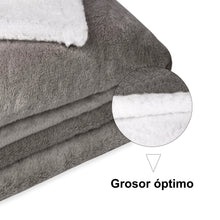 Cargar imagen en el visor de la galería, Manta Borreguito Sherpa Reversible 220x240 Extra Suave- Marrón
