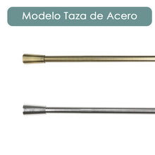 Cargar imagen en el visor de la galería, Barra De Cortinas Universal Extensible Acero Taza. Plata
