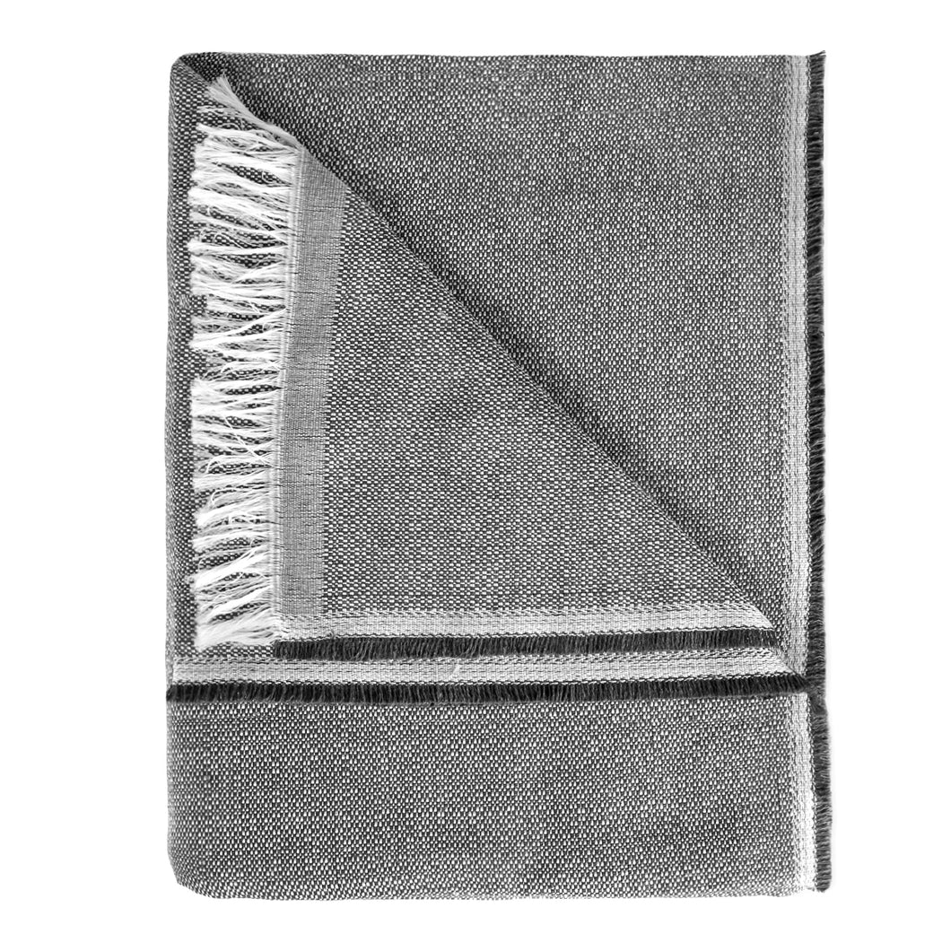 Colcha Plaid Multiusos, Jarapas para Sofá- Liso Gris Oscuro