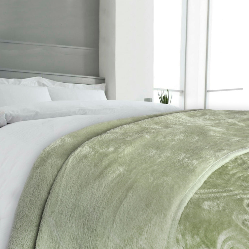 Manta Gruesa Reversible 180x230 cm para Sofá o Cama- Khaki