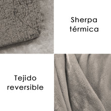Cargar imagen en el visor de la galería, Manta Borreguito Sherpa 130x160cm Reversible Extra Suave- Marrón

