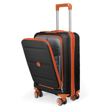 Cargar imagen en el visor de la galería, Maleta de Cabina 55x22x36cm de Polipropileno con Cerradura TSA - Negro
