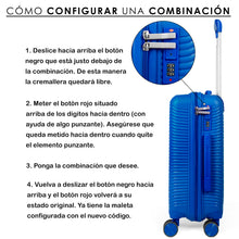 Cargar imagen en el visor de la galería, Juego de 2 Maletas de Viaje Cabina y Mediana- Azul
