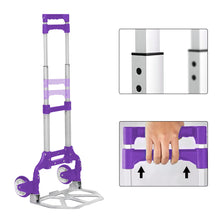 Cargar imagen en el visor de la galería, Carretilla Plegable de Aluminio+Cuerda, Soporta hasta 70KG- Lila
