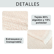 Cargar imagen en el visor de la galería, Manta o Colcha  4 Estaciones de Algodón- Beige
