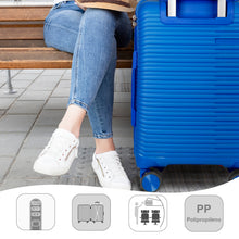 Cargar imagen en el visor de la galería, Juego de 2 Maletas de Viaje Cabina y Mediana- Azul
