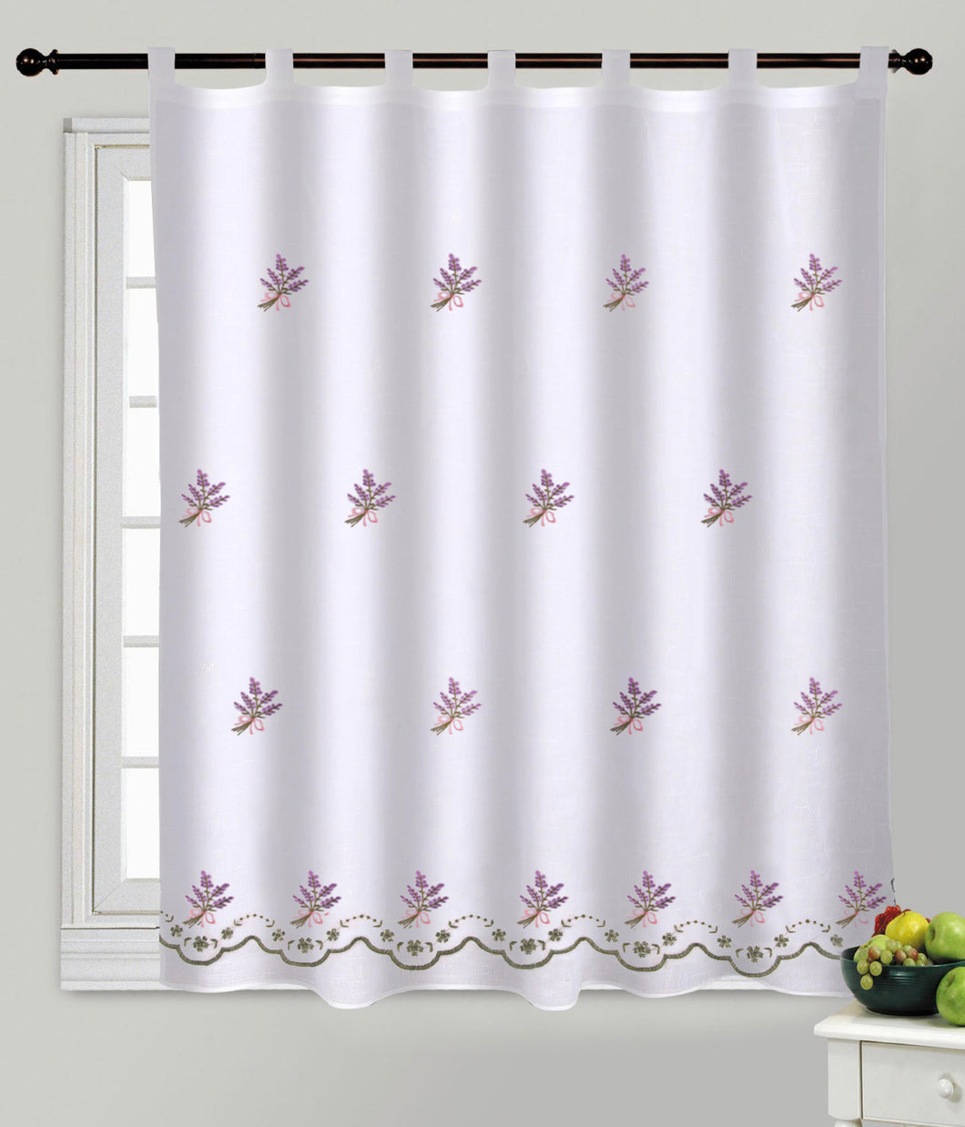 Cortinas de Cocina 140x140cm Translucidas 2 pc- Lavanda