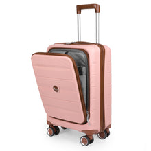 Cargar imagen en el visor de la galería, Maleta de Cabina 55x22x36cm de Polipropileno con Cerradura TSA - Rosa
