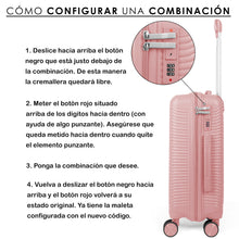 Cargar imagen en el visor de la galería, Juego de 2 Maletas de Viaje Cabina y Mediana- Rosa
