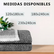Cargar imagen en el visor de la galería, Manta o Colcha 4 Estaciones de Algodón- Negro
