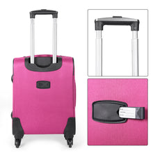 Cargar imagen en el visor de la galería, Juego de Maletas 3pcs Cabina, Mediana y Grande de Tela, Maleta Expandible- Rosa
