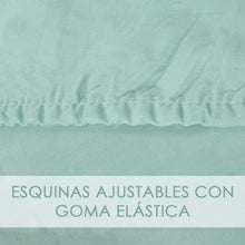 Cargar imagen en el visor de la galería, Juego Sábanas Estampadas de Verano y Entretiempo 100% Poliéster- Hojas Verde
