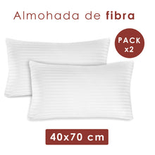 Cargar imagen en el visor de la galería, Almohada Ergonómica de Fibra Hueca Virgen Siliconada de Poliéster- 40x70cm
