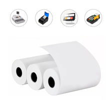 Cargar imagen en el visor de la galería, Rollos de Papel Térmico de 57x35x12mm sin Bisphenol-A para todos los TPV, Datafonos- 10 rollos
