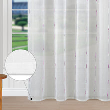 Cargar imagen en el visor de la galería, Cortinas Translúcidas Bordadas de un Visillo 2 Piezas- Lila
