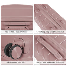 Cargar imagen en el visor de la galería, Maleta de Viaje de Cabina de Polipropileno, Resistente y Ruedas 360º- Nude
