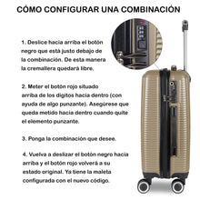 Cargar imagen en el visor de la galería, Maleta de Viaje Cabina, Mediana, Grande, rígida 100% de Polipropileno y ABS- Arena
