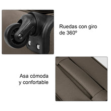 Cargar imagen en el visor de la galería, Juego de Maletas 3pcs Cabina, Mediana y Grande de Tela, Maleta Expandible- Marrón
