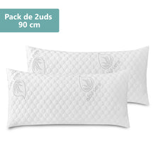 Cargar imagen en el visor de la galería, Almohada de Copos Viscoelásticos, Tejido Strech de Aloe Vera- 90cm Pack 2
