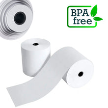 Cargar imagen en el visor de la galería, Rollo de Papel Térmico de 80x80x12mm Sin Bisphenol A para Impresora Térmica- 50 rollos
