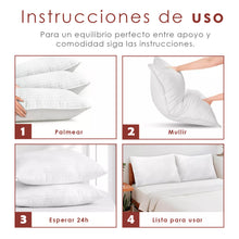 Cargar imagen en el visor de la galería, Almohada Ergonómica de Fibra Hueca Virgen Siliconada de Poliéster- 40x70cm
