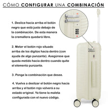 Cargar imagen en el visor de la galería, Juego de 2 Maletas de Viaje Cabina y Mediana- Hueso
