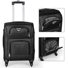 Cargar imagen en el visor de la galería, Juego de Maletas 3pcs Cabina, Mediana y Grande de Tela, Maleta Expandible- Negro
