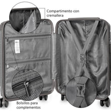 Cargar imagen en el visor de la galería, Juego de 2 Maletas de Viaje Cabina y Mediana- Lila
