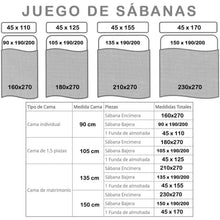 Cargar imagen en el visor de la galería, Juego Sábanas Estampadas de Verano y Entretiempo 100% Poliéster- Hojas Malva
