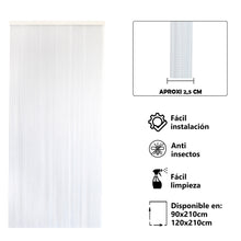Cargar imagen en el visor de la galería, Cortina para Puerta Tiras PVC 210x120cm - Modelo Tosca. Color Transparente P5
