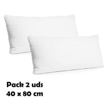 Cargar imagen en el visor de la galería, Almohada rellena de fibra hueca - Pack 2 uds - 40 x 80 cm
