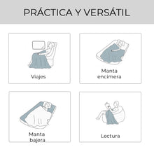 Cargar imagen en el visor de la galería, Manta Coral Suave 130x170cm Ligera, Cálida- Gris
