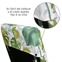 Cargar imagen en el visor de la galería, Cojín Tumbona Colchón 120x55x6cm . Ideal para Jardín, Piscina, Terraza- Hojas
