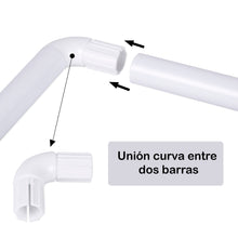 Cargar imagen en el visor de la galería, Barra de cortina de Ducha -  Modelo L+U, Blanco
