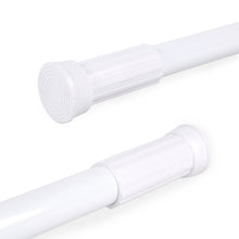 Cargar imagen en el visor de la galería, Barra extensible de aluminio para armario y cortina de ducha - 110 a 200 cm Blanco
