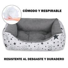 Cargar imagen en el visor de la galería, Cama para mascotas rellena de fibra - Estrellas - Pequeña
