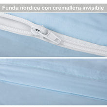Cargar imagen en el visor de la galería, Juego de Funda Nórdica, 3 Piezas Cremallera Oculta - Espiral Azul
