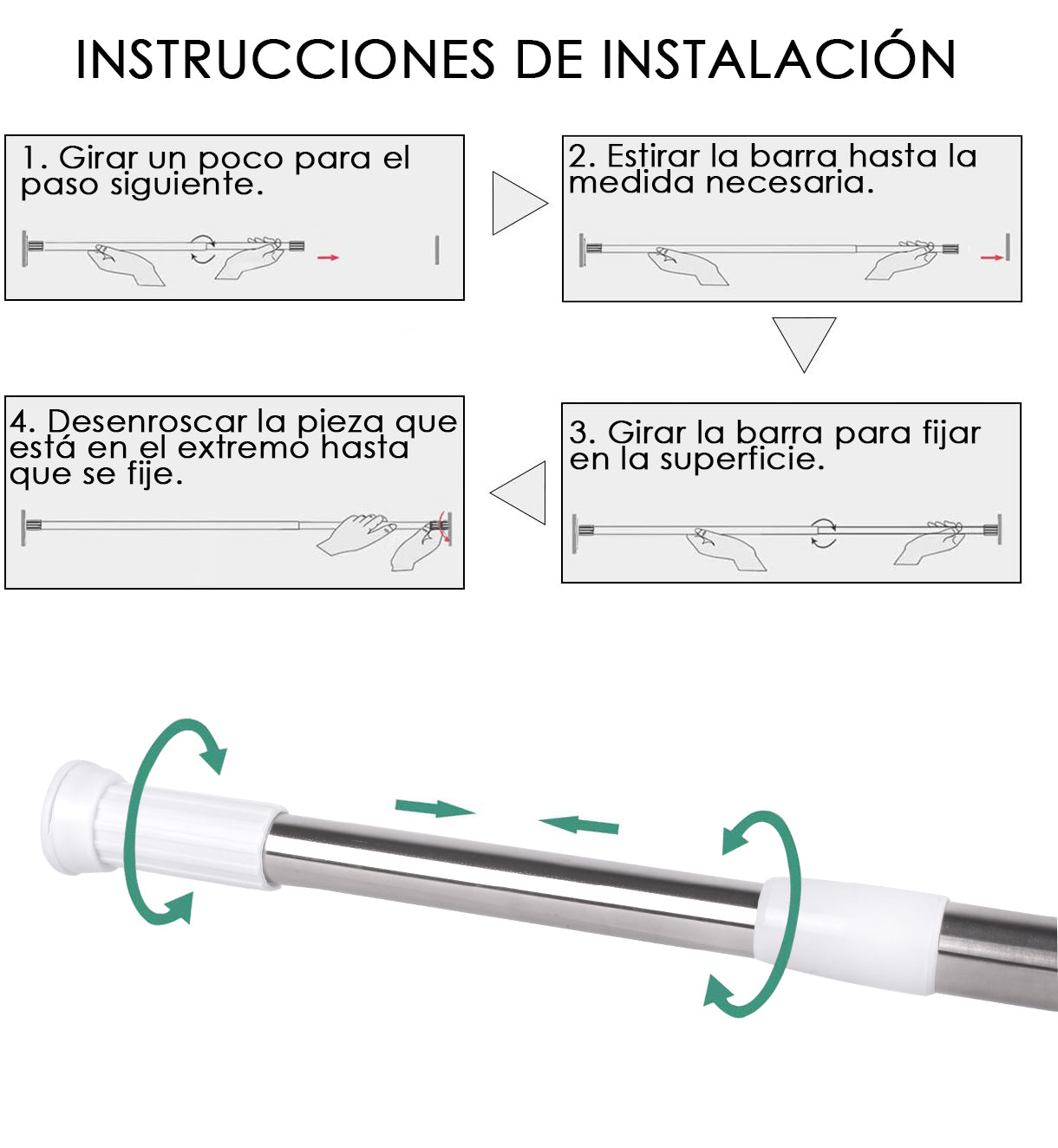 Barra Armario Extensible Aluminio