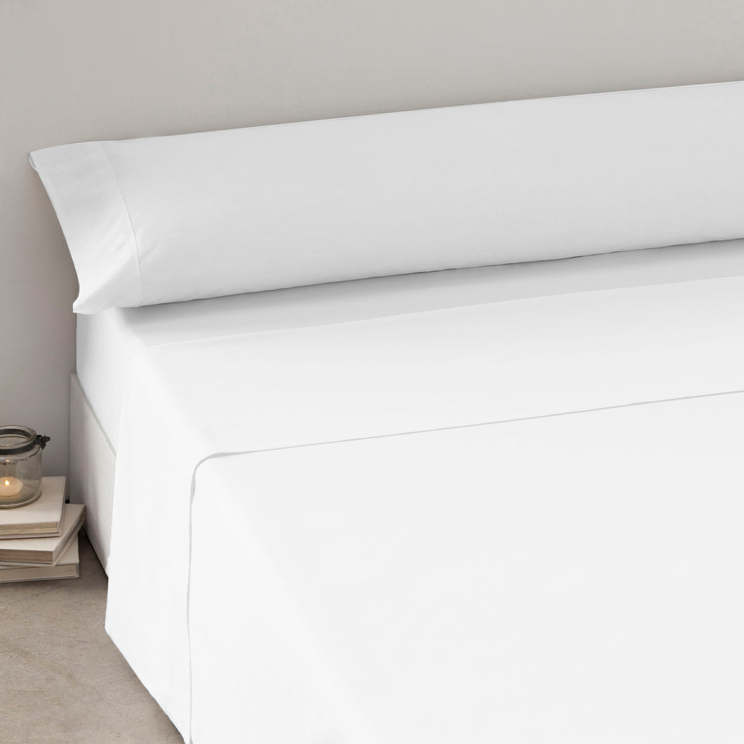 Juego de sábanas de Verano 3 Piezas Lisas- Blanco, Cama 135