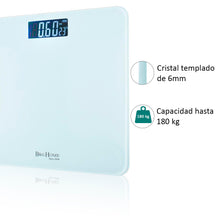Cargar imagen en el visor de la galería, Báscula de Baño Digital ultrafina de vidrio templado para el baño con sensores de alta precisión, tecnología step-on y pantalla LCD
