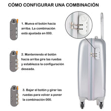 Cargar imagen en el visor de la galería, Maleta para equipaje de mano - Modelo liso - Gris
