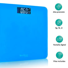 Cargar imagen en el visor de la galería, Báscula de Baño Digital ultrafina de vidrio templado para el baño con sensores de alta precisión, tecnología step-on y pantalla LCD
